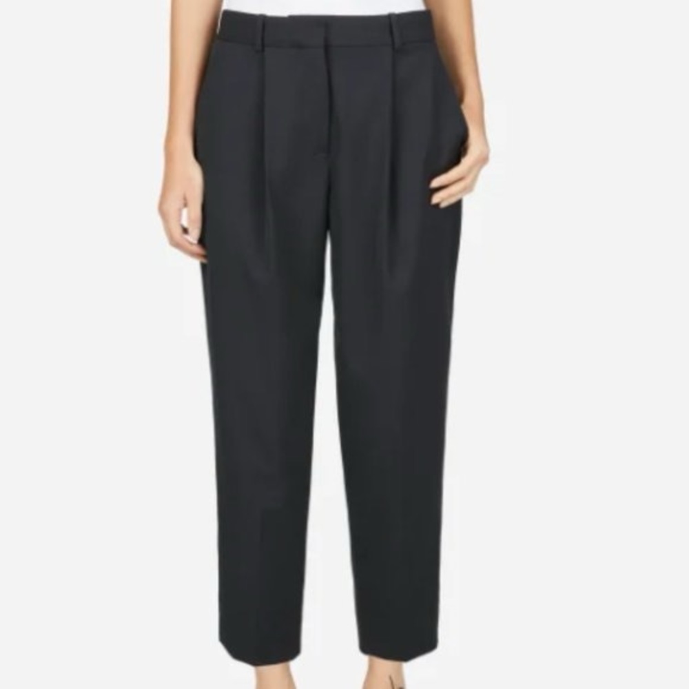 Everlane The Wool Slouchy Trouser pants black size 4